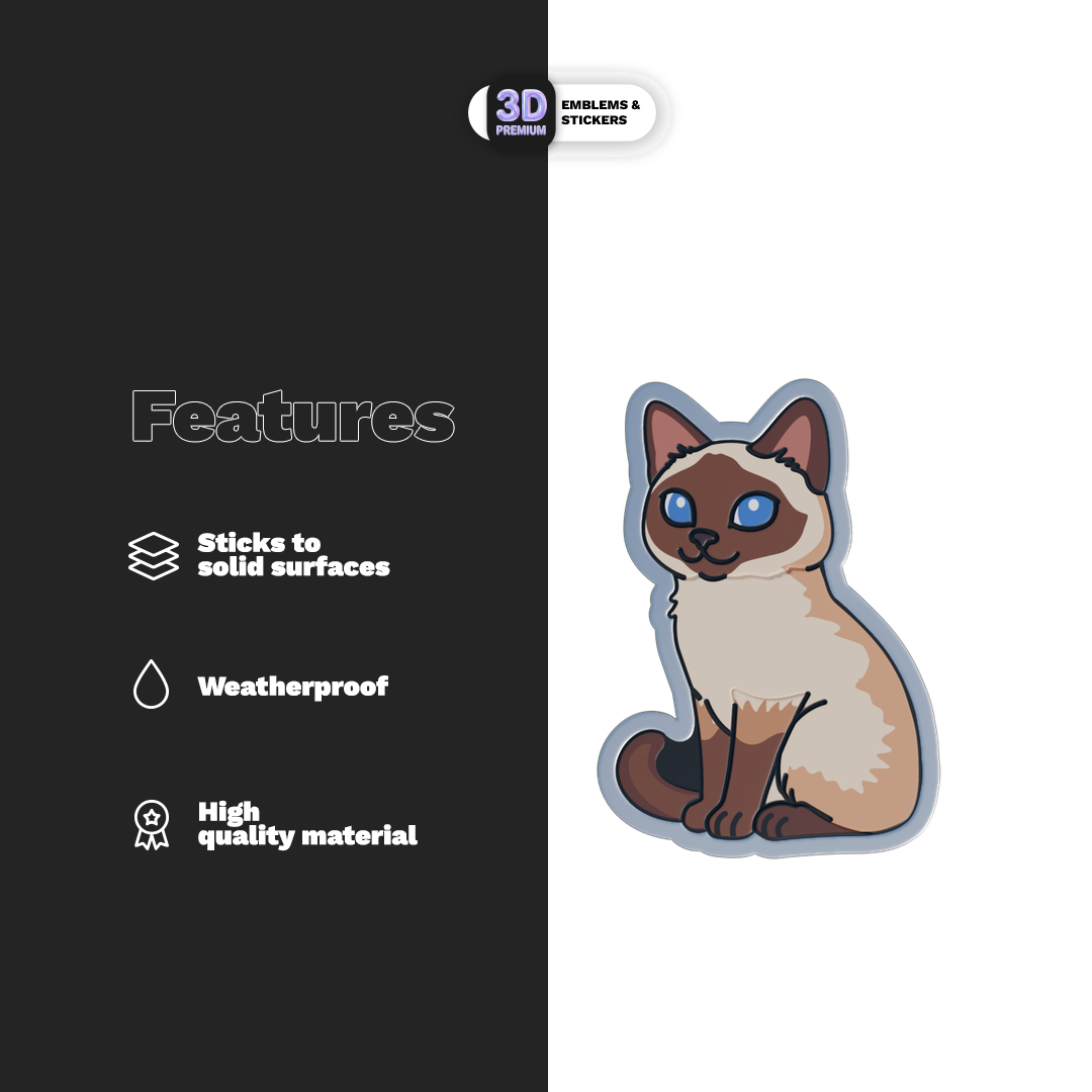 SIAMESE CAT Stickmadly
