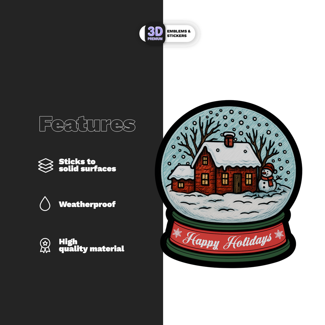 CHRISTMAS SNOW GLOBE SCENE Stickmadly