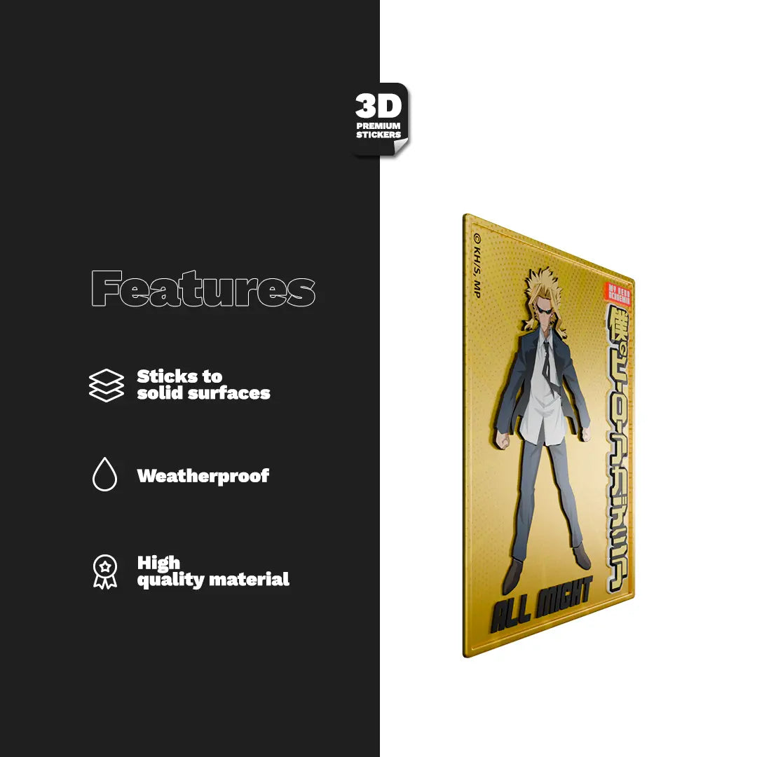 All Might miniposter Stickmadly