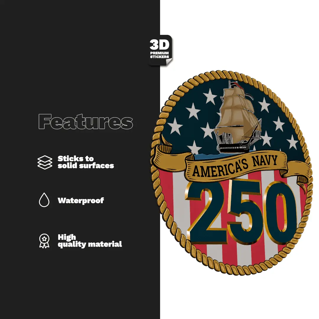 AMERICA’S NAVY 250 Stickmadly