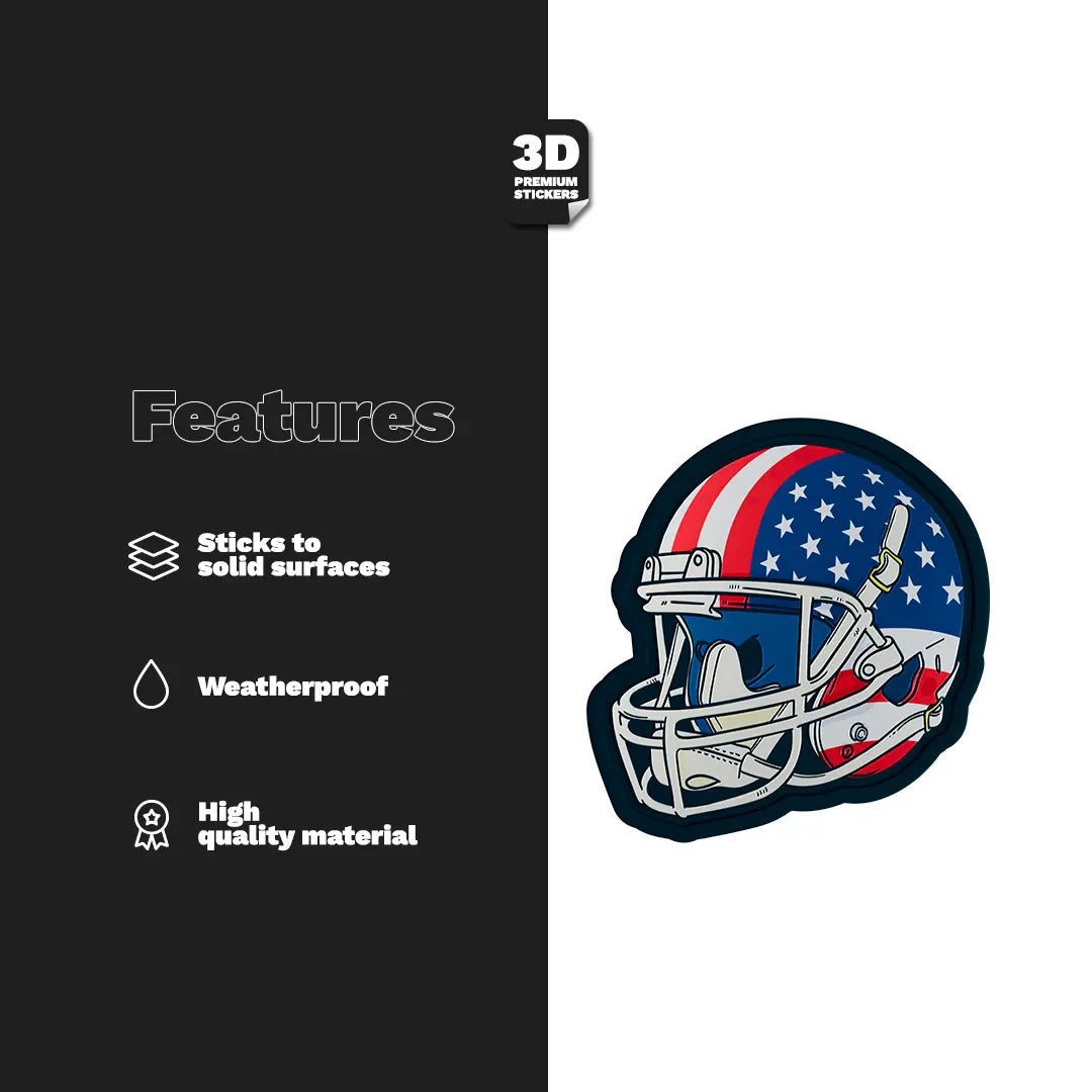 AMERICAN FOOTBALL HELMET USA Stickmadly