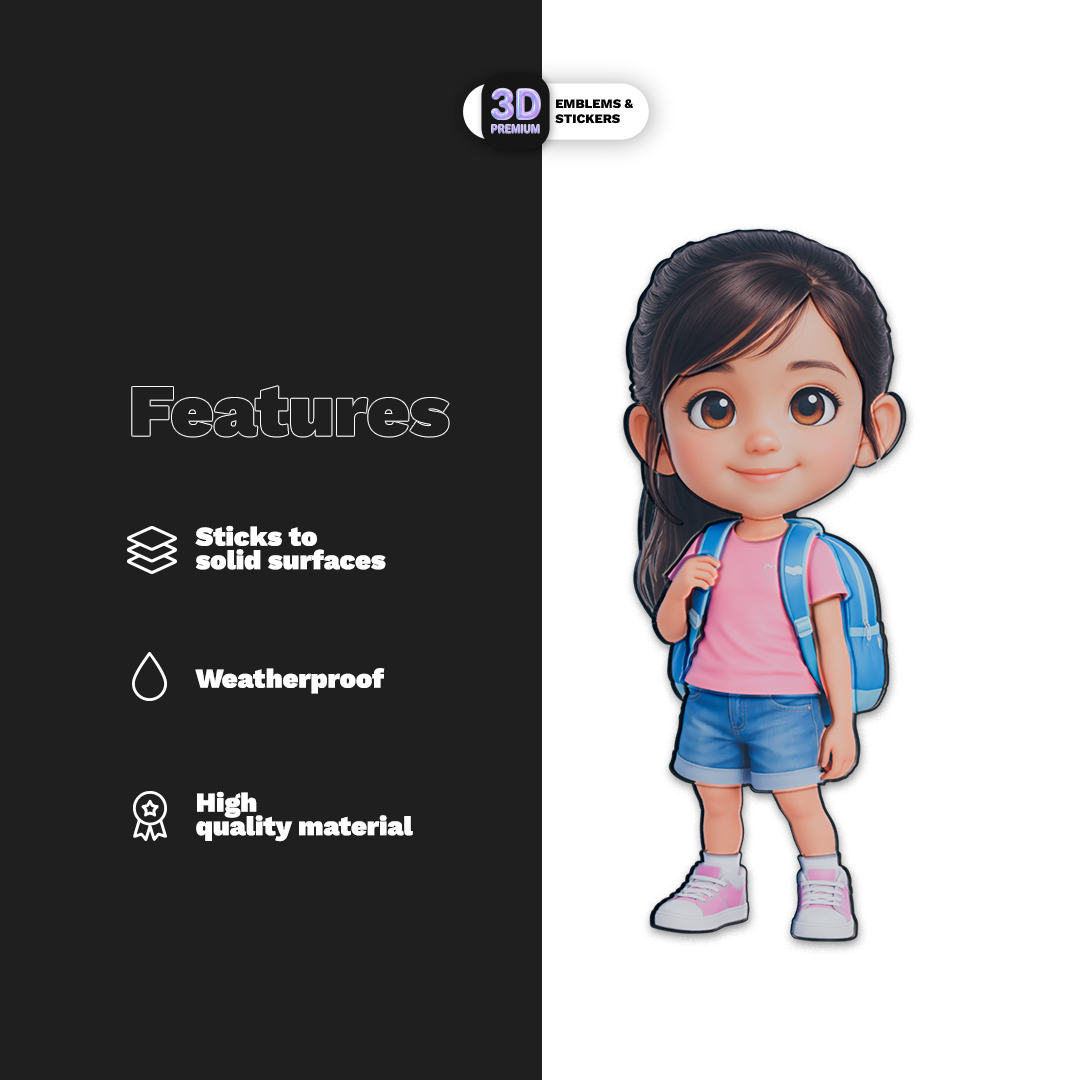 Elementary school girl 2 Stickmadly