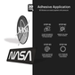 NASA STICKER BLACK & WHITE TWO PACK (Meatball logo 2 Inch and Worm logo 3 Inch) Stickmadly