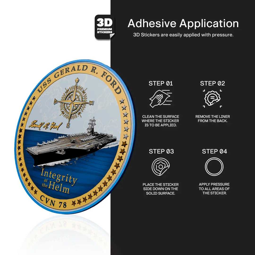USS GERALD R. FORD CVN-78 STICKER Stickmadly