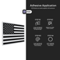 USA FLAG FULL WHITE & BLACK Stickmadly