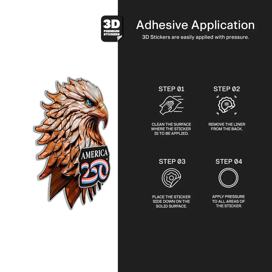 PATRIOTIC BALD EAGLE3 Stickmadly