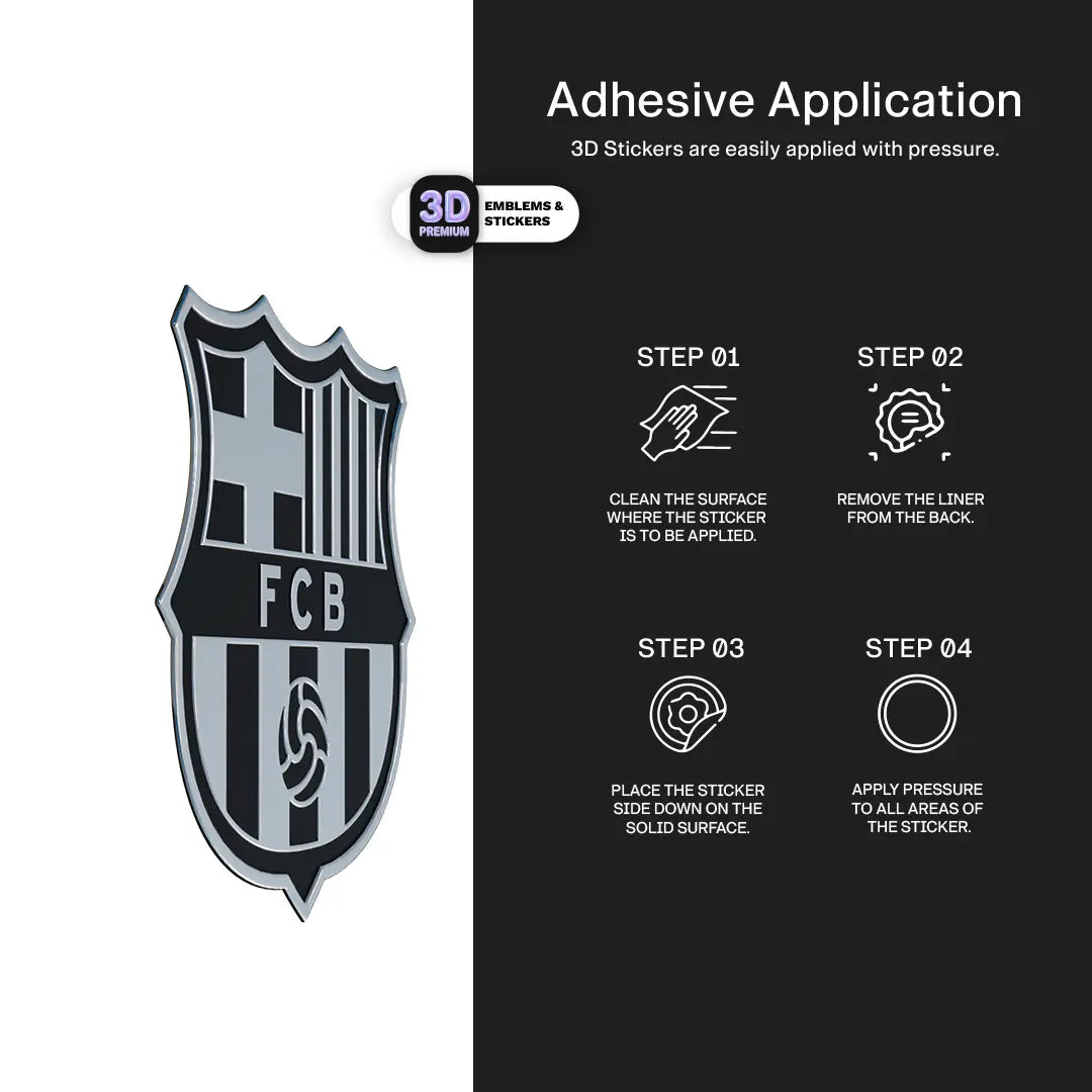 F.C. BARCELONA Black & Silver Stickmadly