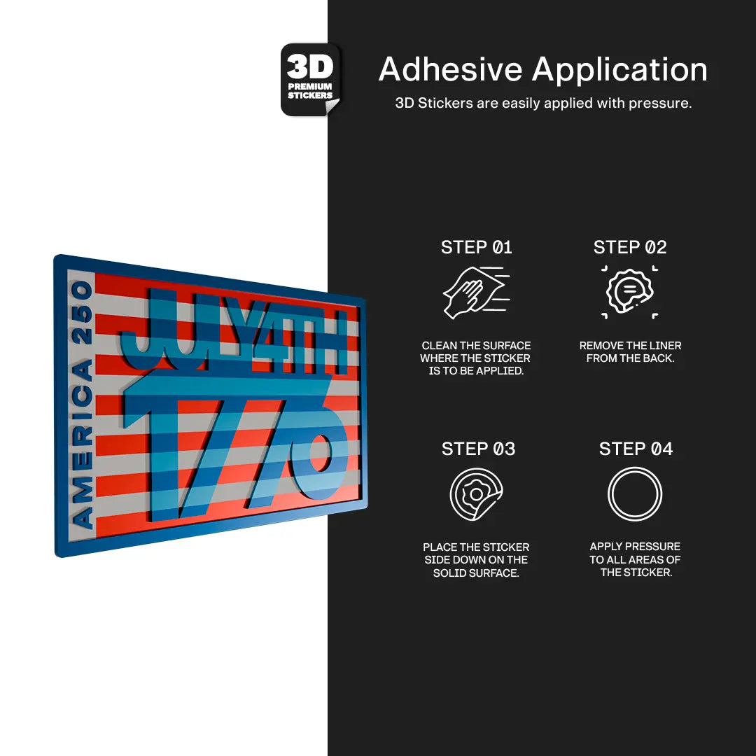 GRAPHIC PATRIOTIC POP 6F Stickmadly