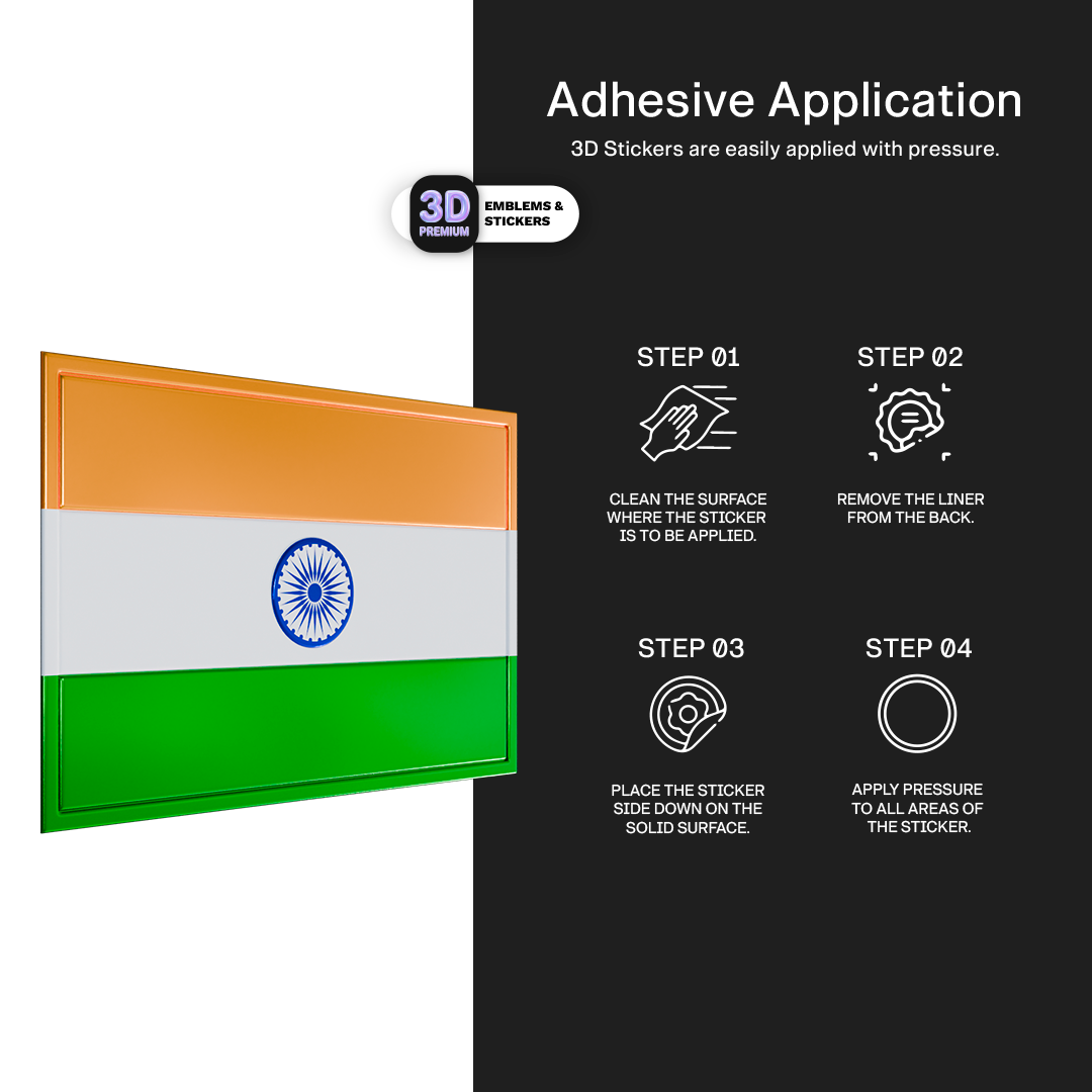 REPUBLIC OF INDIA FLAG Stickmadly