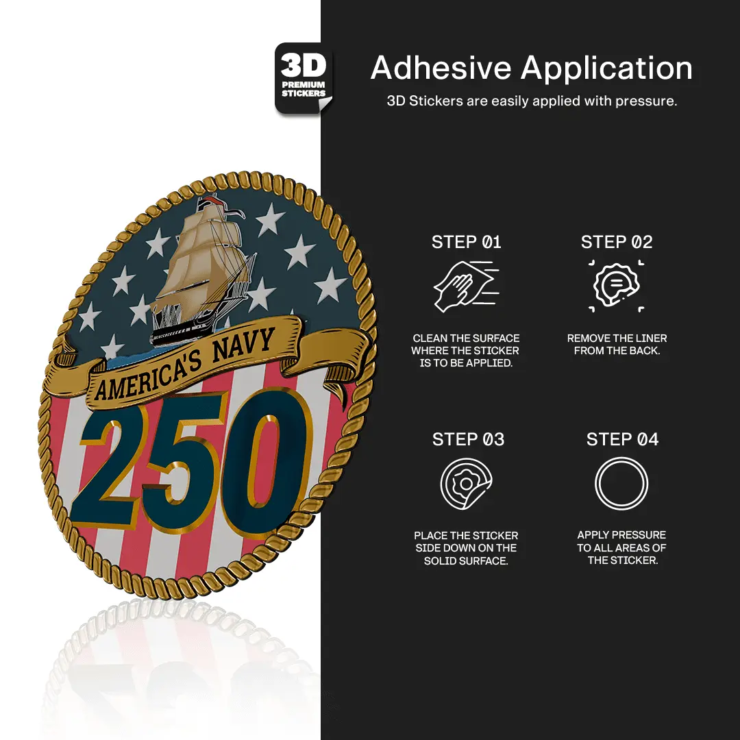 AMERICA’S NAVY 250 Stickmadly