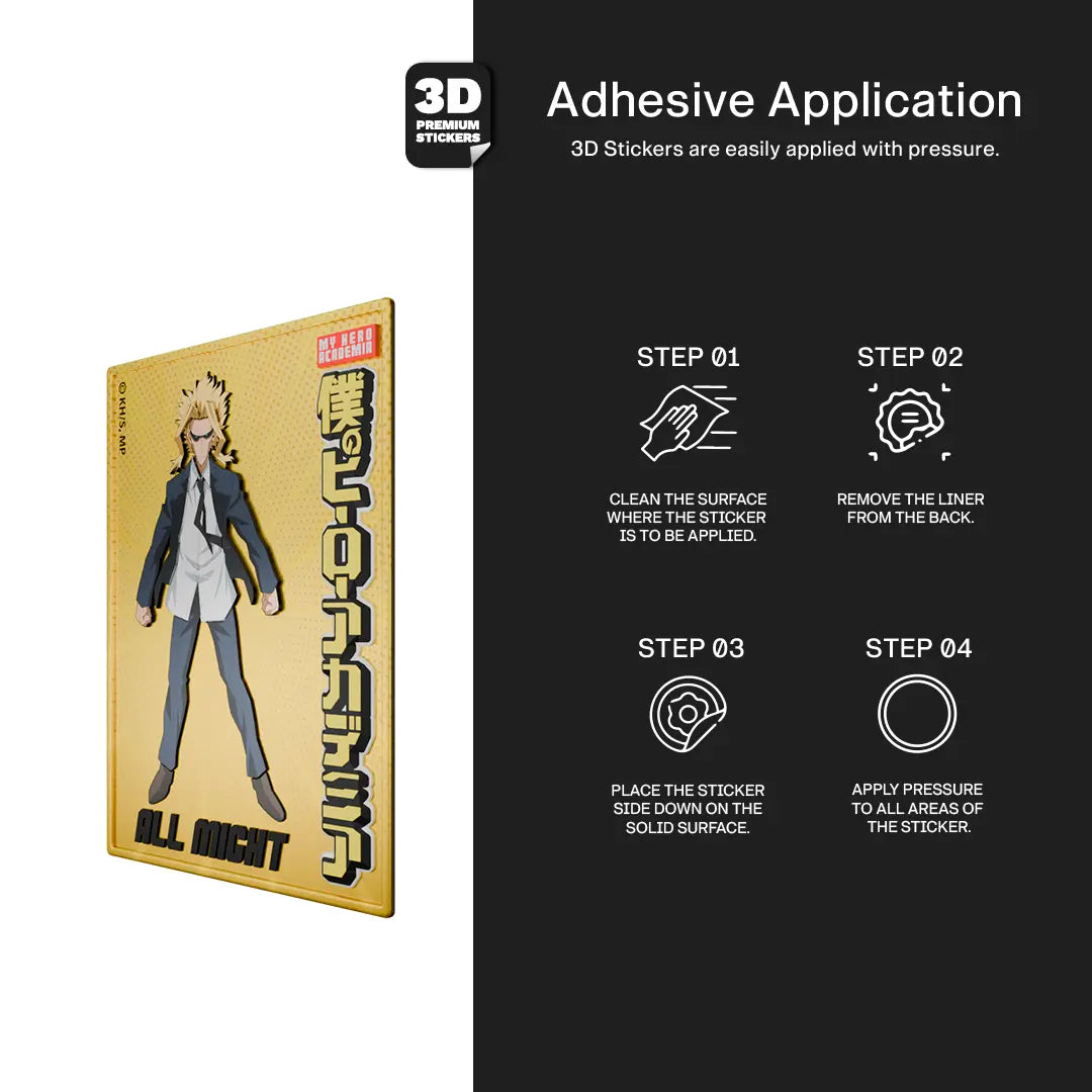 All Might miniposter Stickmadly