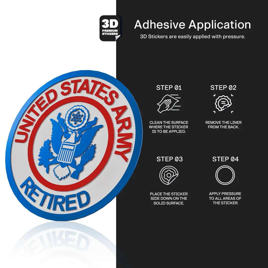 United States Army Retired Stickmadly