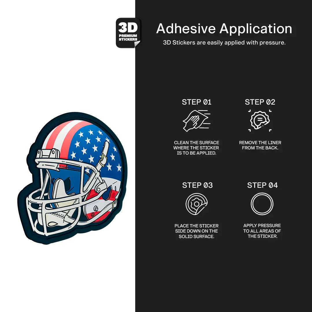 AMERICAN FOOTBALL HELMET USA Stickmadly