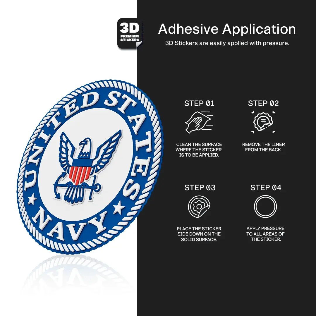 NAVY ALTERNATIVE EMBLEM Stickmadly
