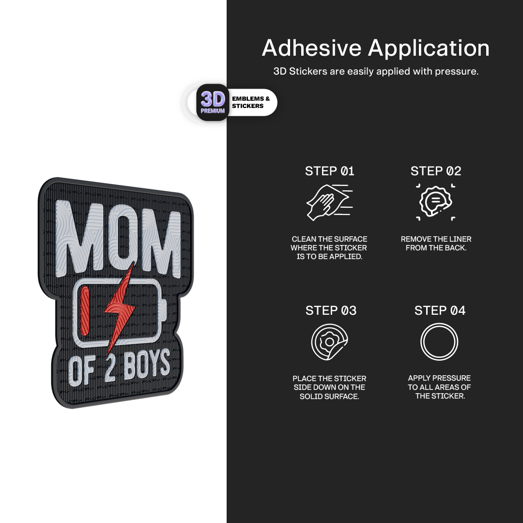 MOM OF 2 BOYS Stickmadly