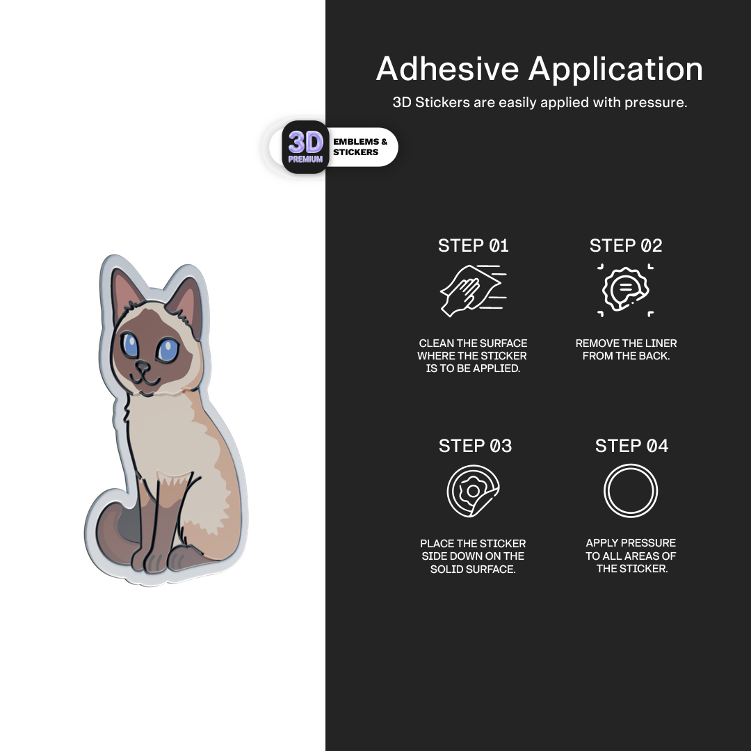 SIAMESE CAT Stickmadly
