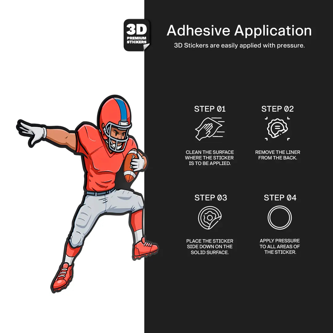 AMERICAN FOOTBALL PLAYER Stickmadly