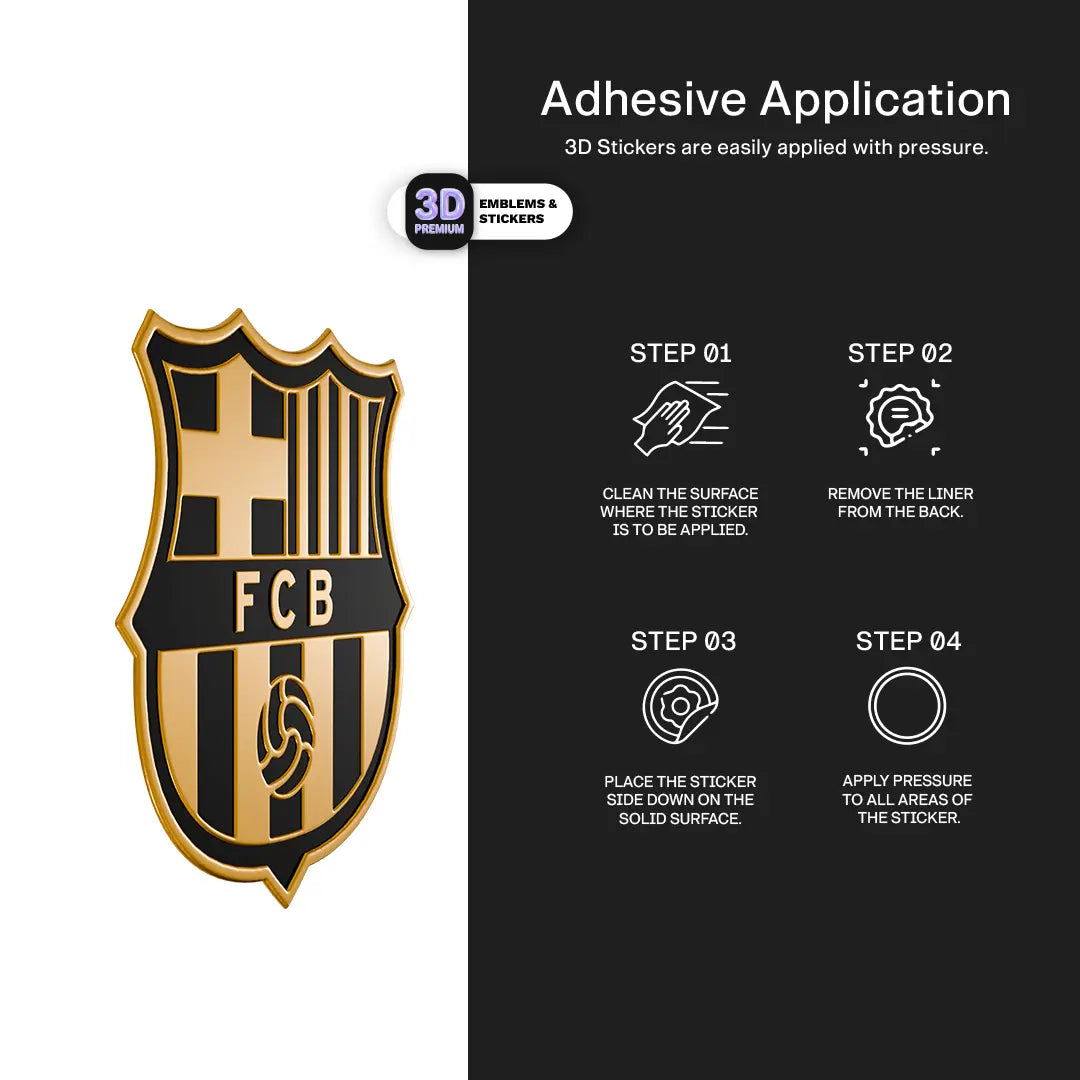 F.C. BARCELONA Black & Gold Stickmadly