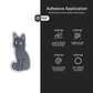 NORMAL BLACK CAT Stickmadly