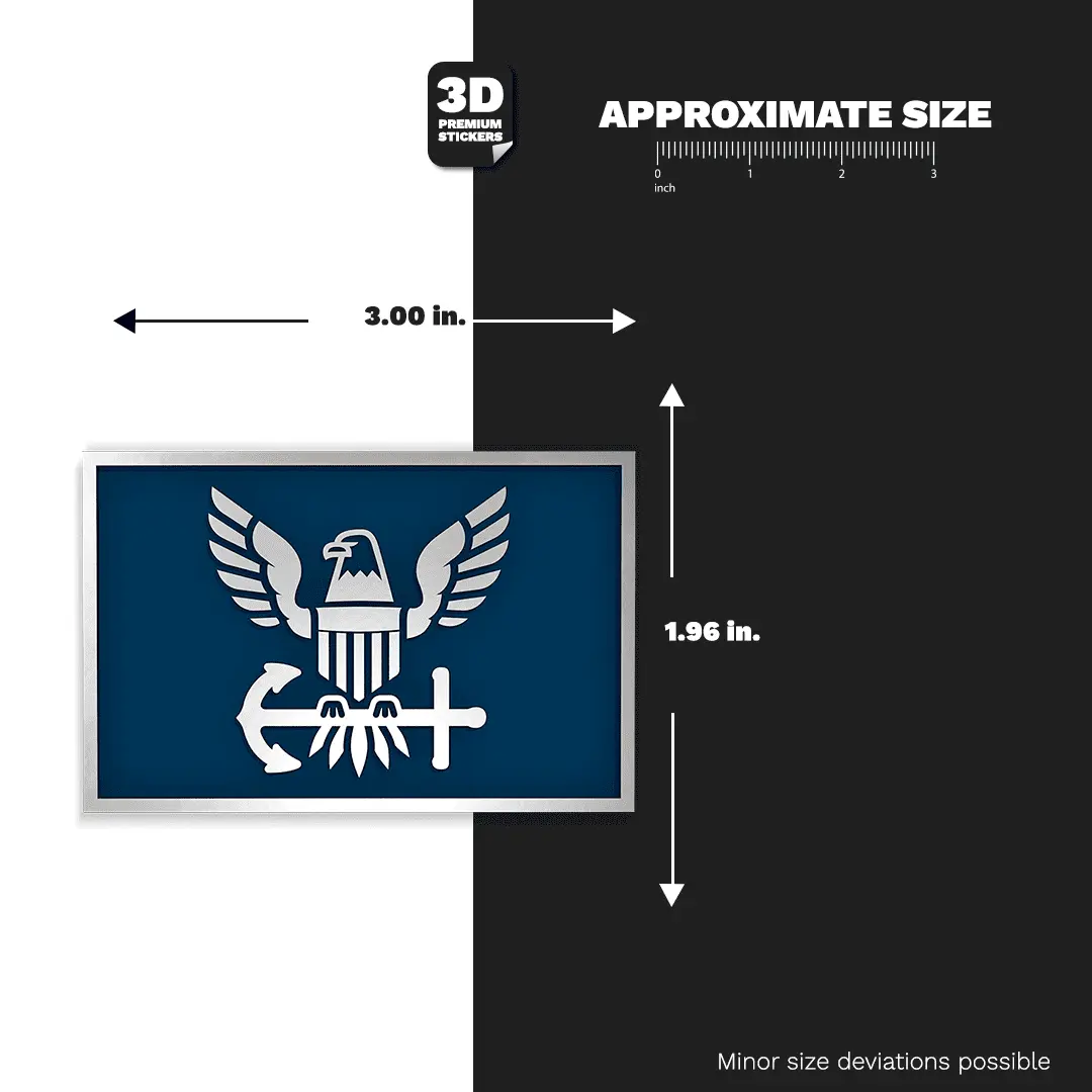 EAGLE ICON NAVY STICKERS -TWO PACK Stickmadly