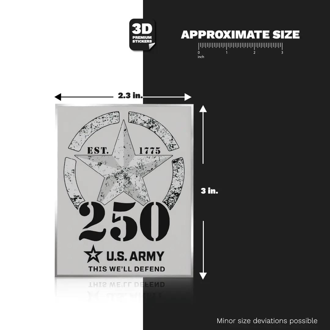 250TH ANNIVERSARY BLACK/ SILVER Stickmadly