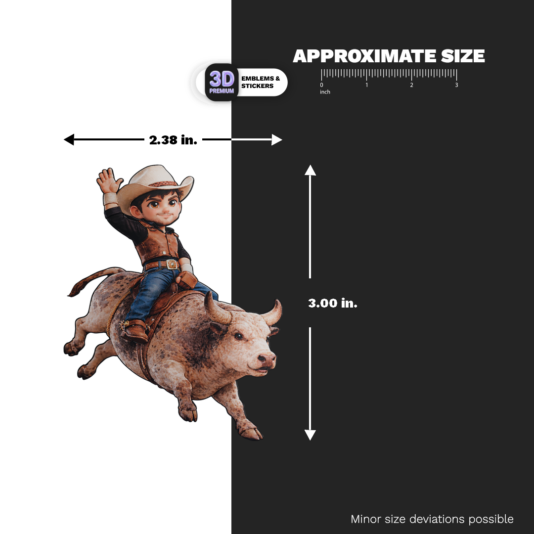 BULL RIDER COWBOY CHIBI Stickmadly
