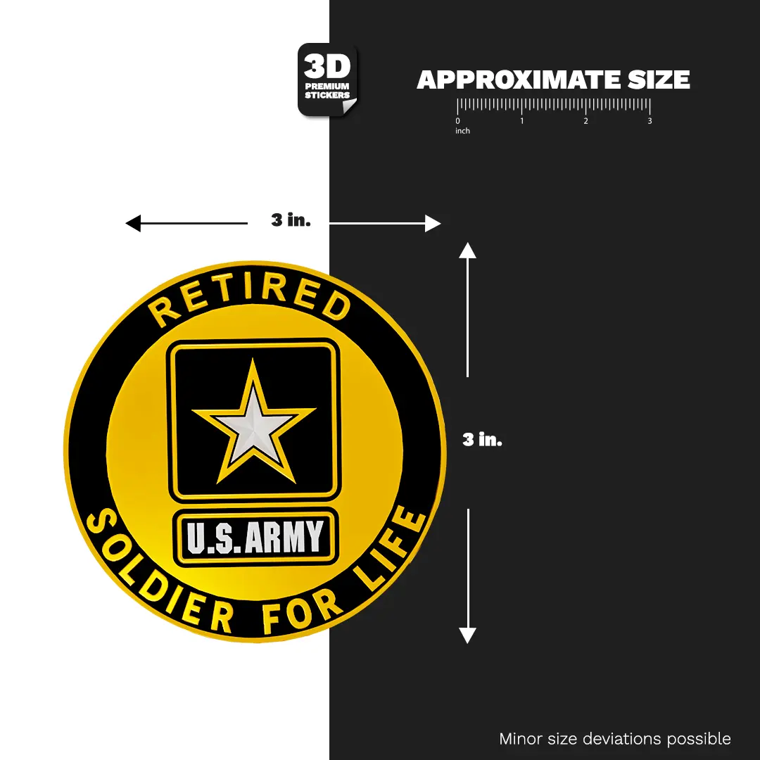 Soldier for Life Retired Stickmadly