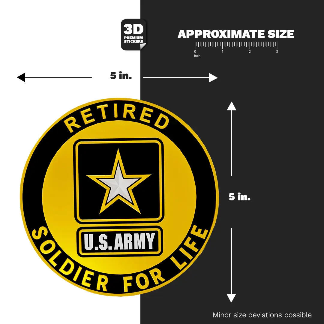 Soldier for Life Retired Stickmadly