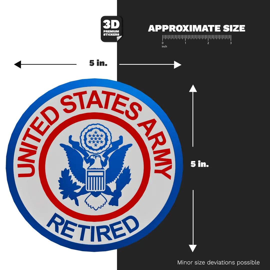 United States Army Retired Stickmadly