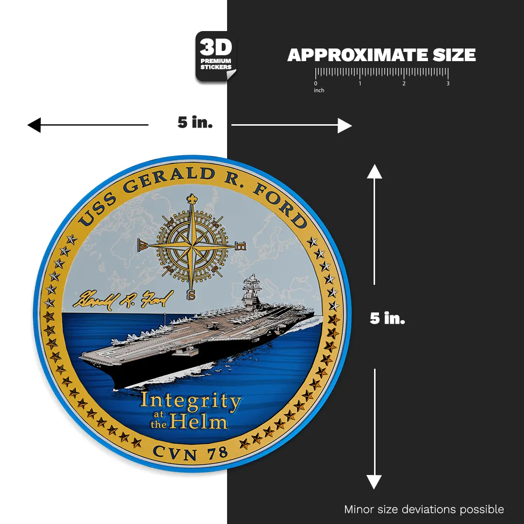 USS GERALD R. FORD CVN-78 STICKER Stickmadly