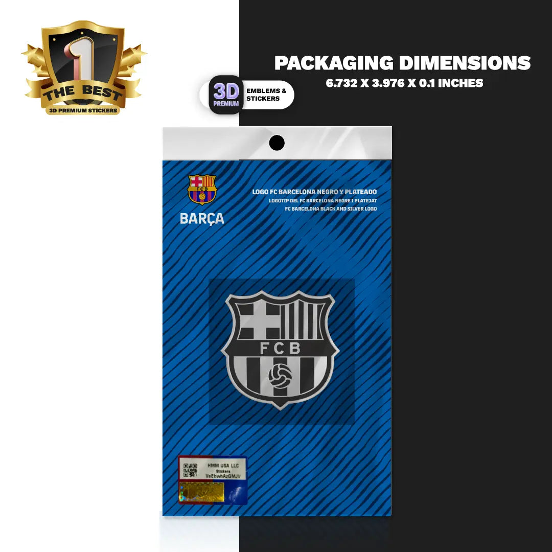 F.C. BARCELONA Black & Silver Stickmadly