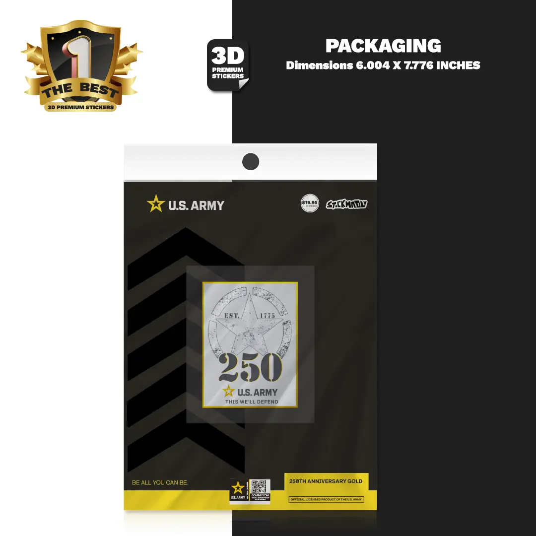 250TH ANNIVERSARY BLACK/GOLD Stickmadly