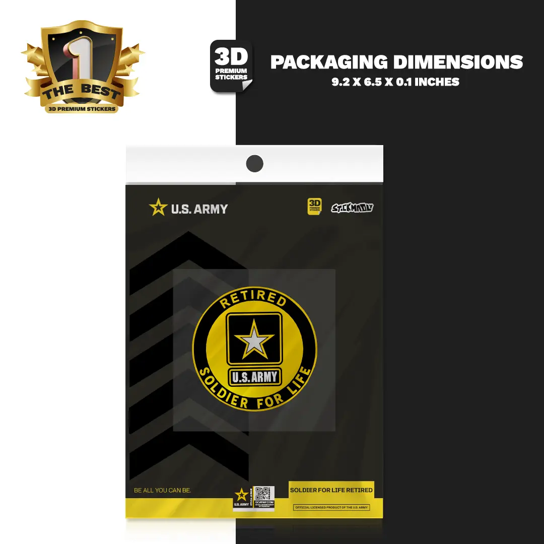 Soldier for Life Retired Stickmadly