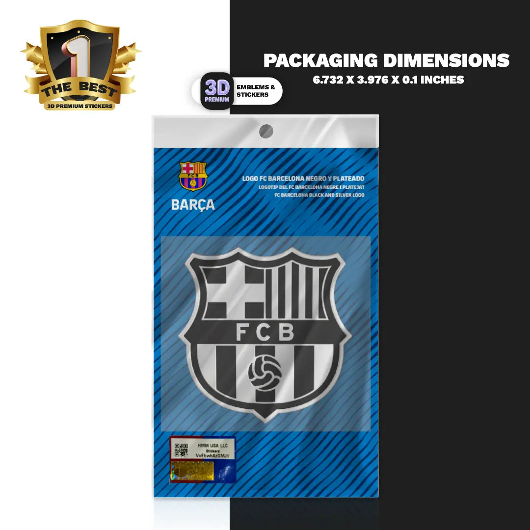 F.C. BARCELONA Black & Silver Stickmadly