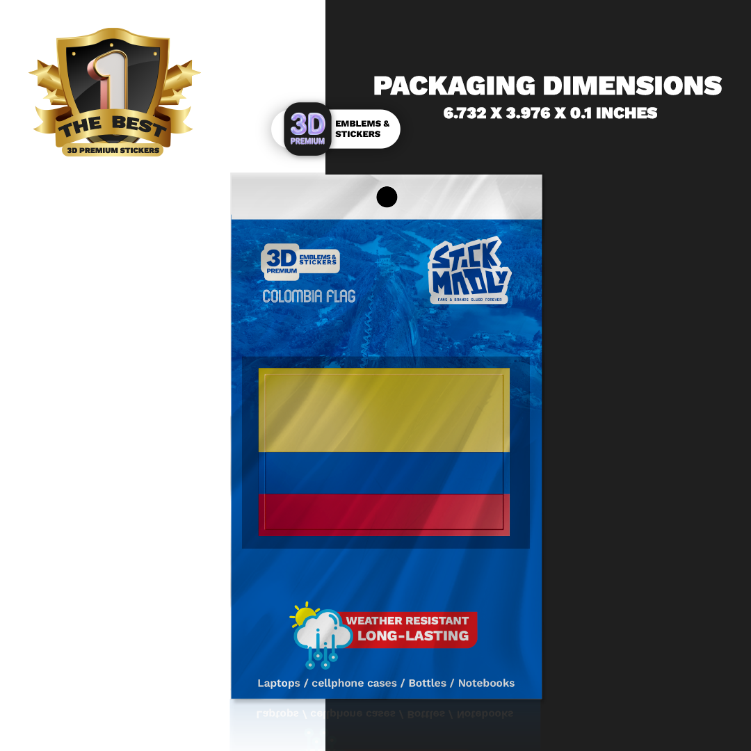 COLOMBIA FLAG Stickmadly