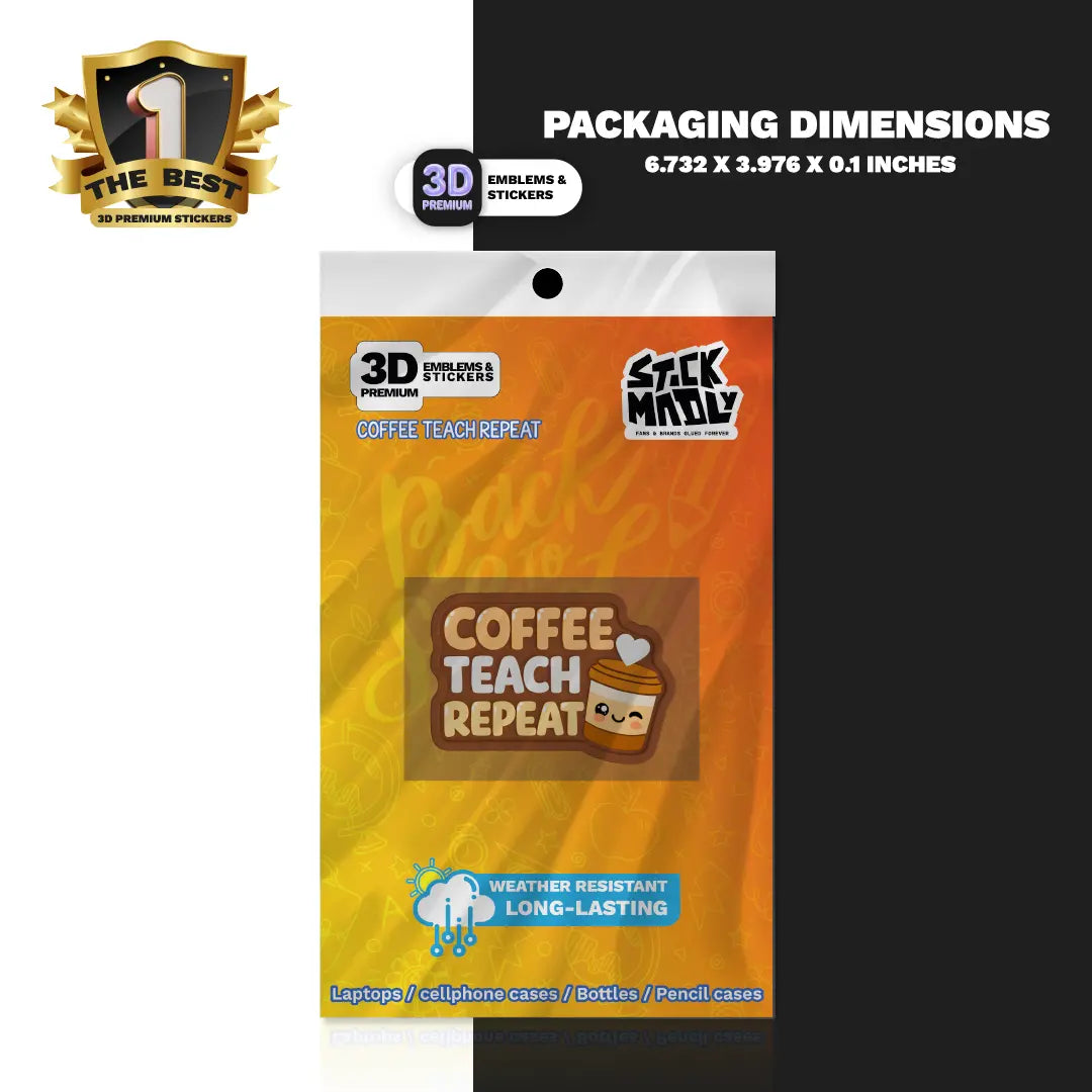 Coffee Teach Repeat Stickmadly