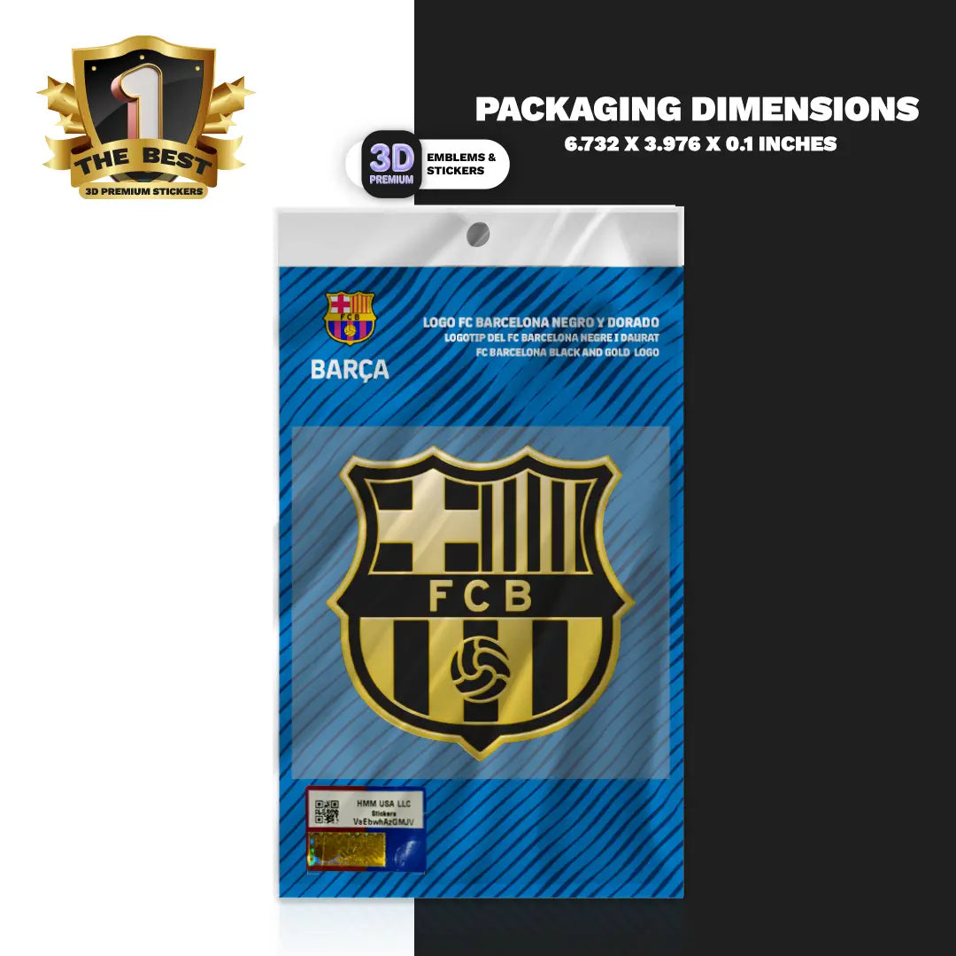 F.C. BARCELONA Black & Gold Stickmadly