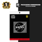 NASA STICKER BLACK & WHITE Stickmadly