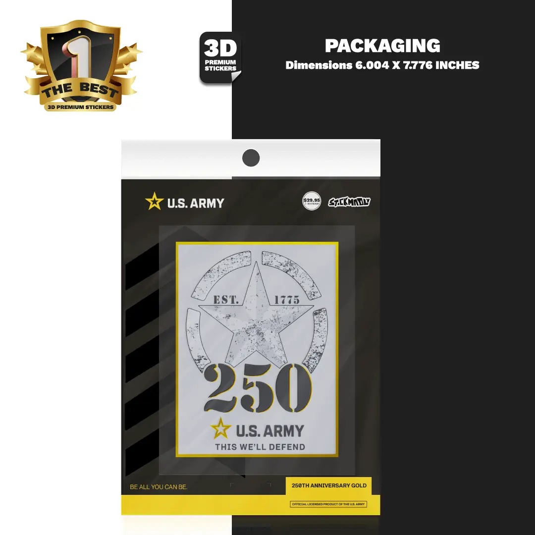 250TH ANNIVERSARY BLACK/GOLD Stickmadly