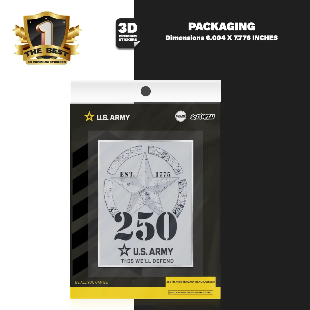 250TH ANNIVERSARY BLACK/ SILVER Stickmadly