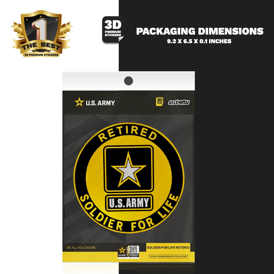 Soldier for Life Retired Stickmadly