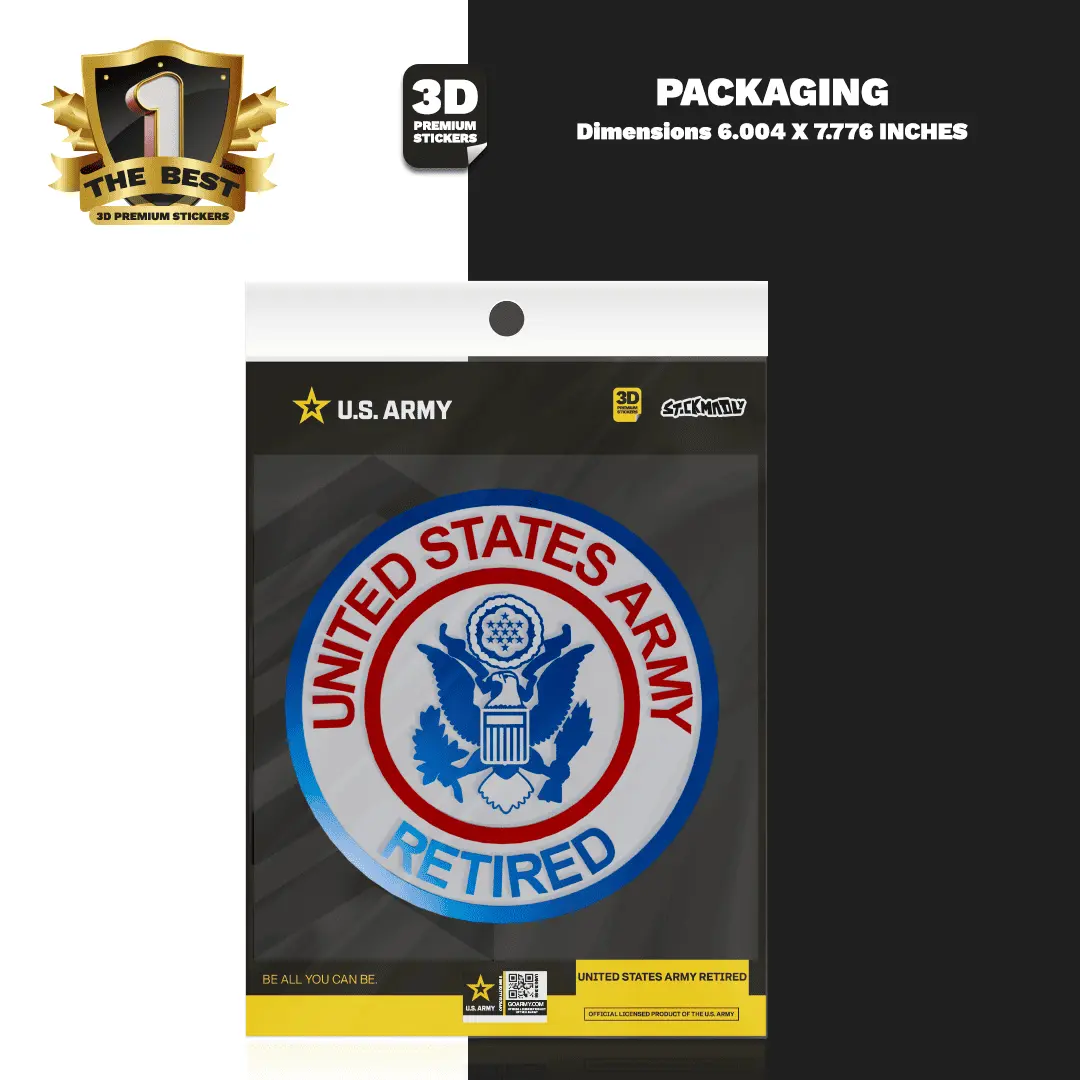 United States Army Retired Stickmadly