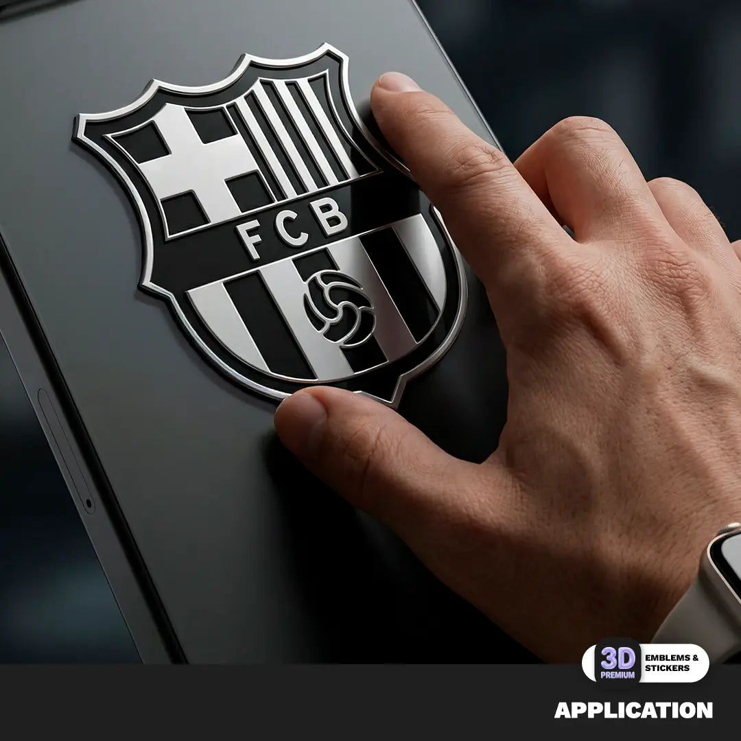 F.C. BARCELONA Black & Silver Stickmadly