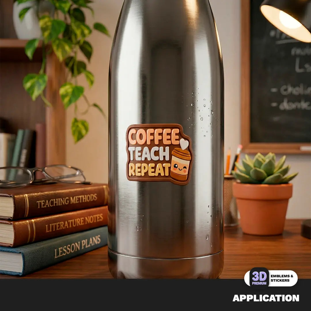 Coffee Teach Repeat Stickmadly