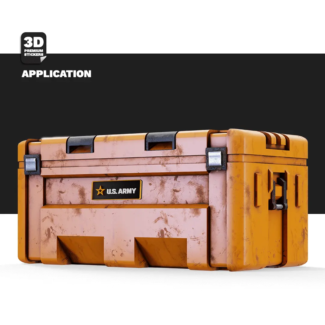 U.S. ARMY Gold Rectangle Stickmadly