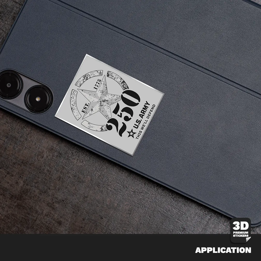 250TH ANNIVERSARY BLACK/ SILVER Stickmadly