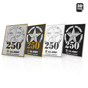 U.S. Army 250th Anniversary Complete 8-Pack Stickmadly