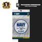 Packaging of a 3D sticker with 'America's Navy' design on a white background
