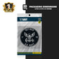 Packaging of a U.S. Navy retired sticker with dimensions and branding details.