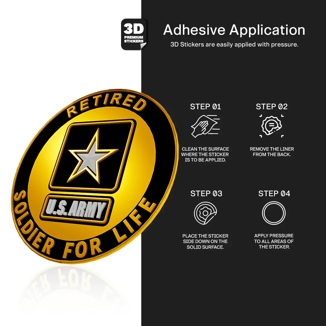 Soldier for Life Retired Stickmadly